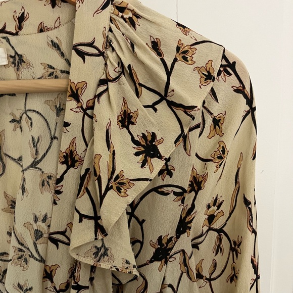 Dôen | Bonnie Maxi Wrap Dress in Floral Scroll Cream | M - Picture 6 of 8